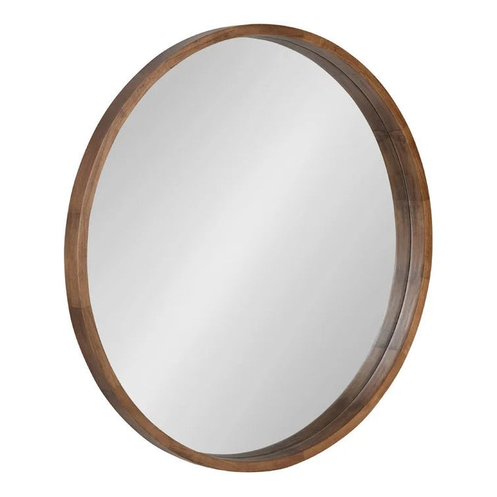 Loftis Round Solid Wood Wall Mirror