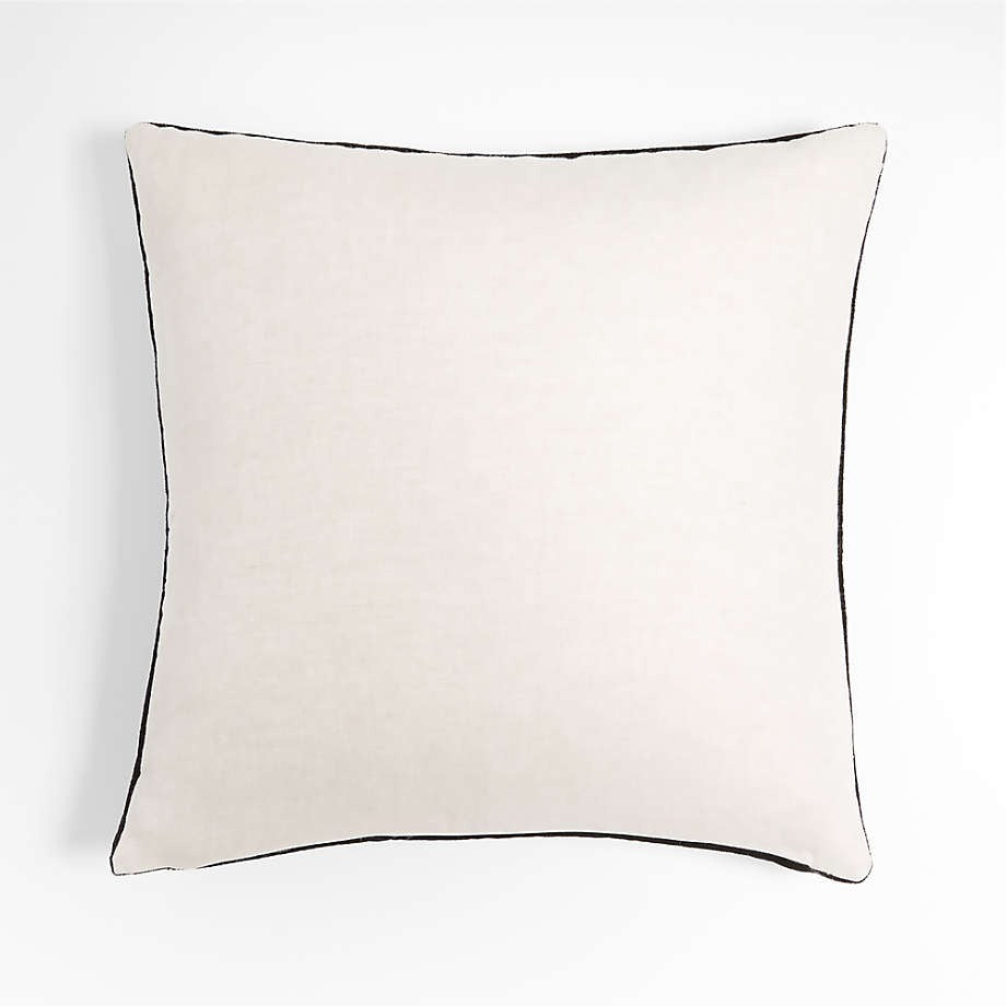 Ink Black Faux Mohair Pillow Cover 20x20