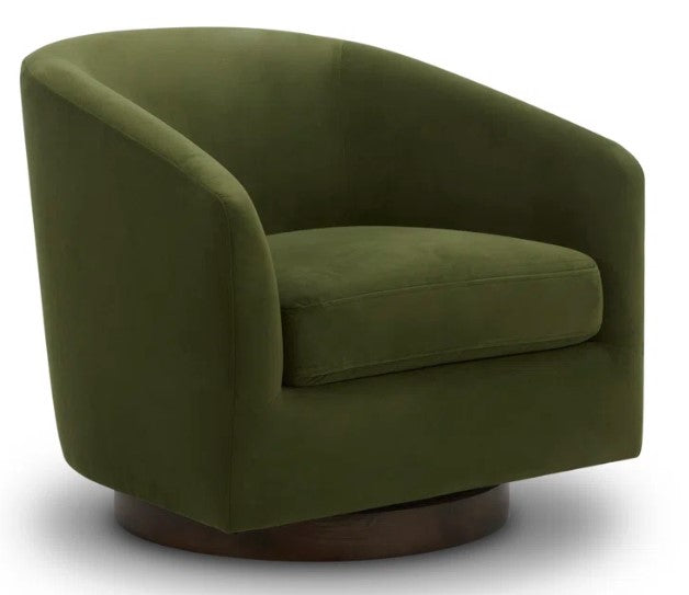 Bennett Upholstered Swivel Barrel Chair