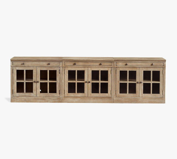 Livingston 105'' Media Console with Glass Cabinets