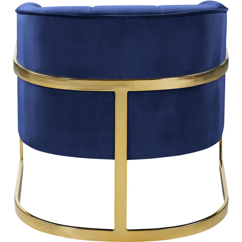 Barnicle Velvet Barrel Chair