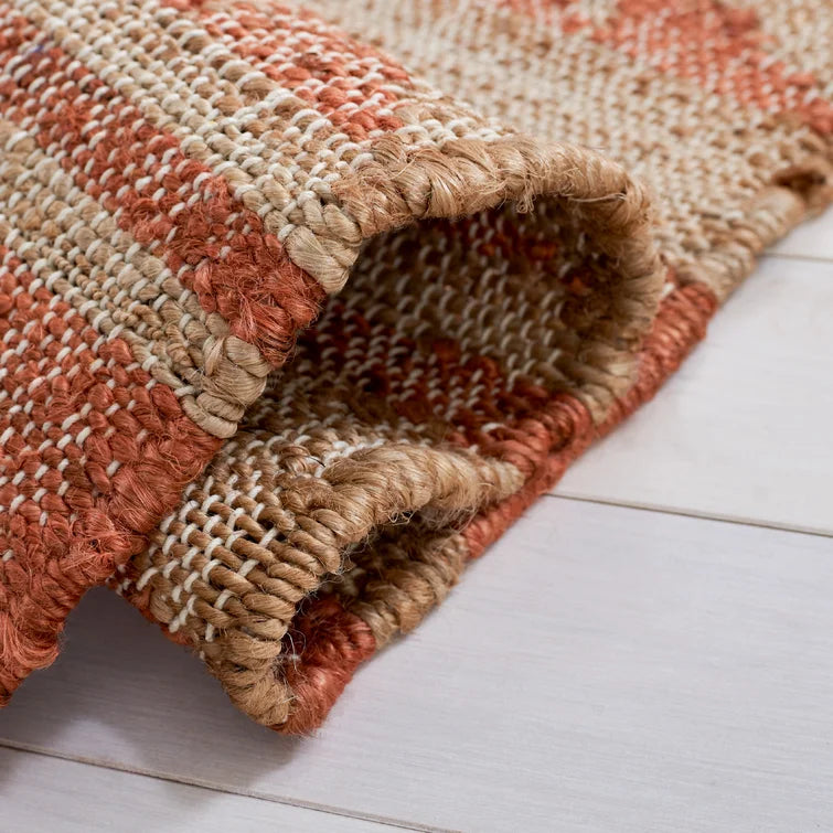 Bel-Air Flatweave Natural/Rust Rug