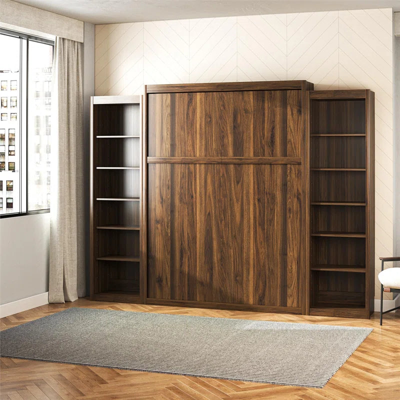Wexford Murphy Bed with Side Storage Bookcases