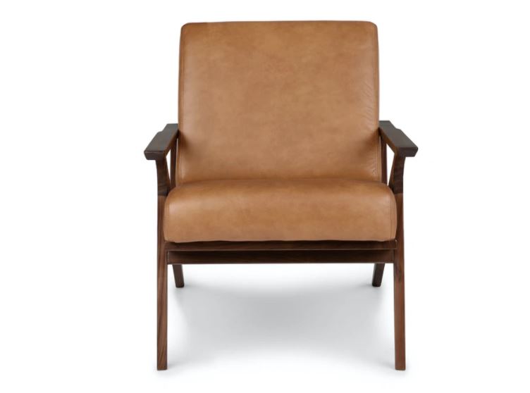 Otio Toscana Tan Walnut Lounge Chair