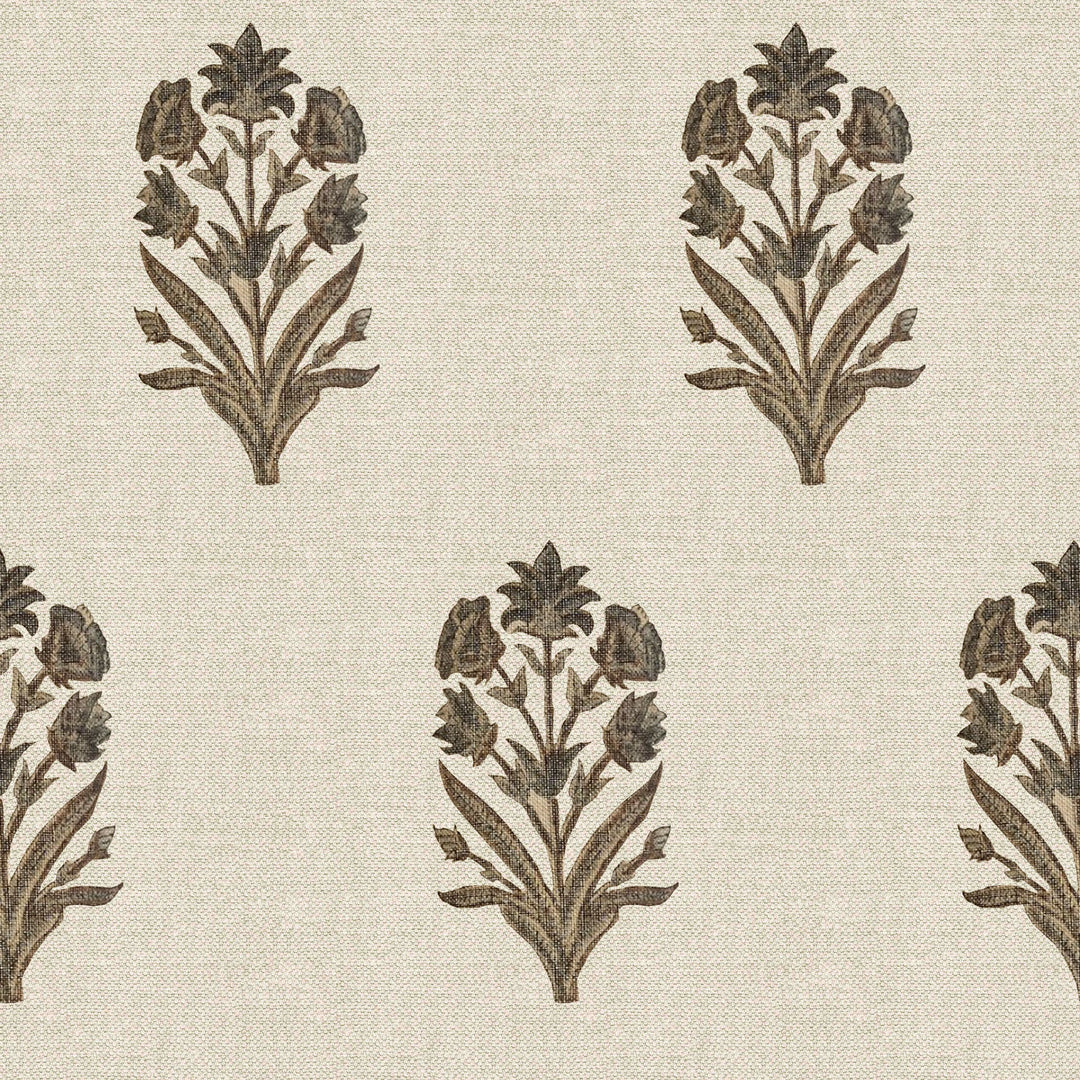 Elinor Floral Mughal Linen Cotton Curtain