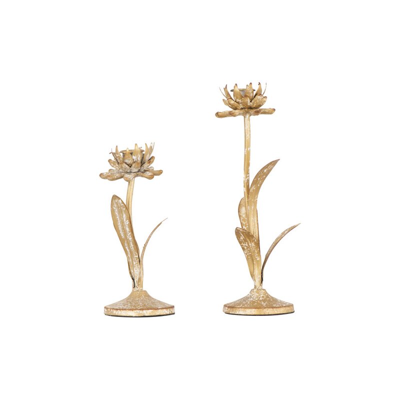 2 Piece Metal Candlestick Set