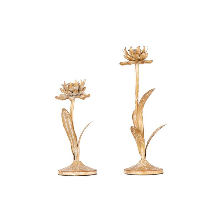 2 Piece Metal Candlestick Set