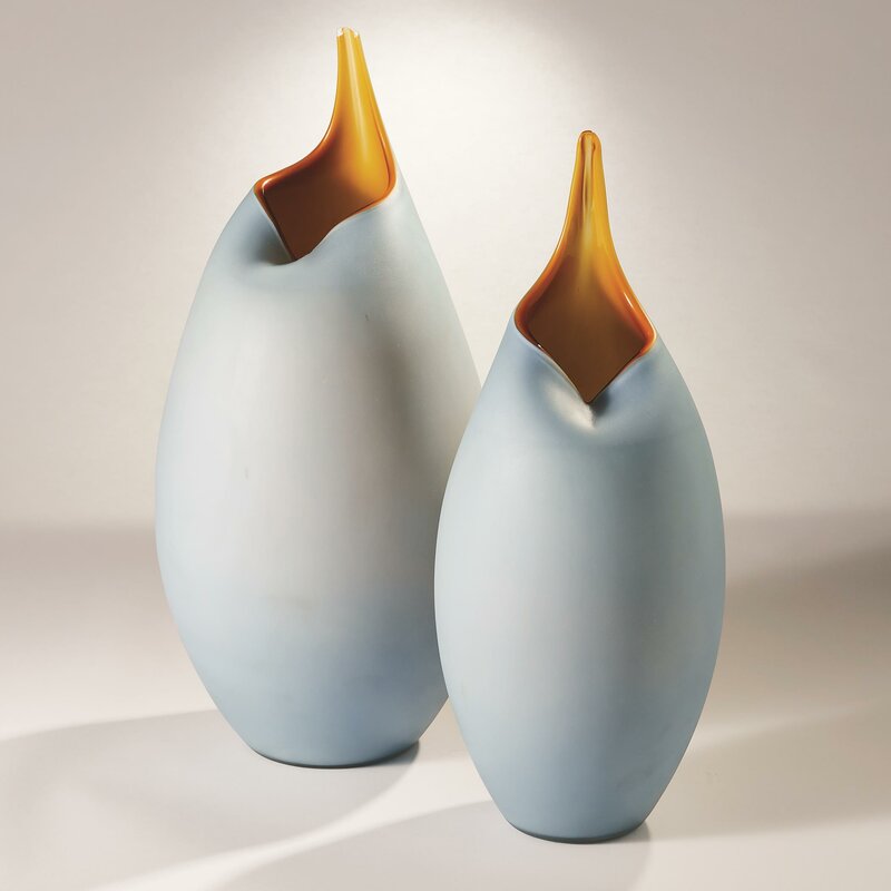 Blue Glass Table Vase