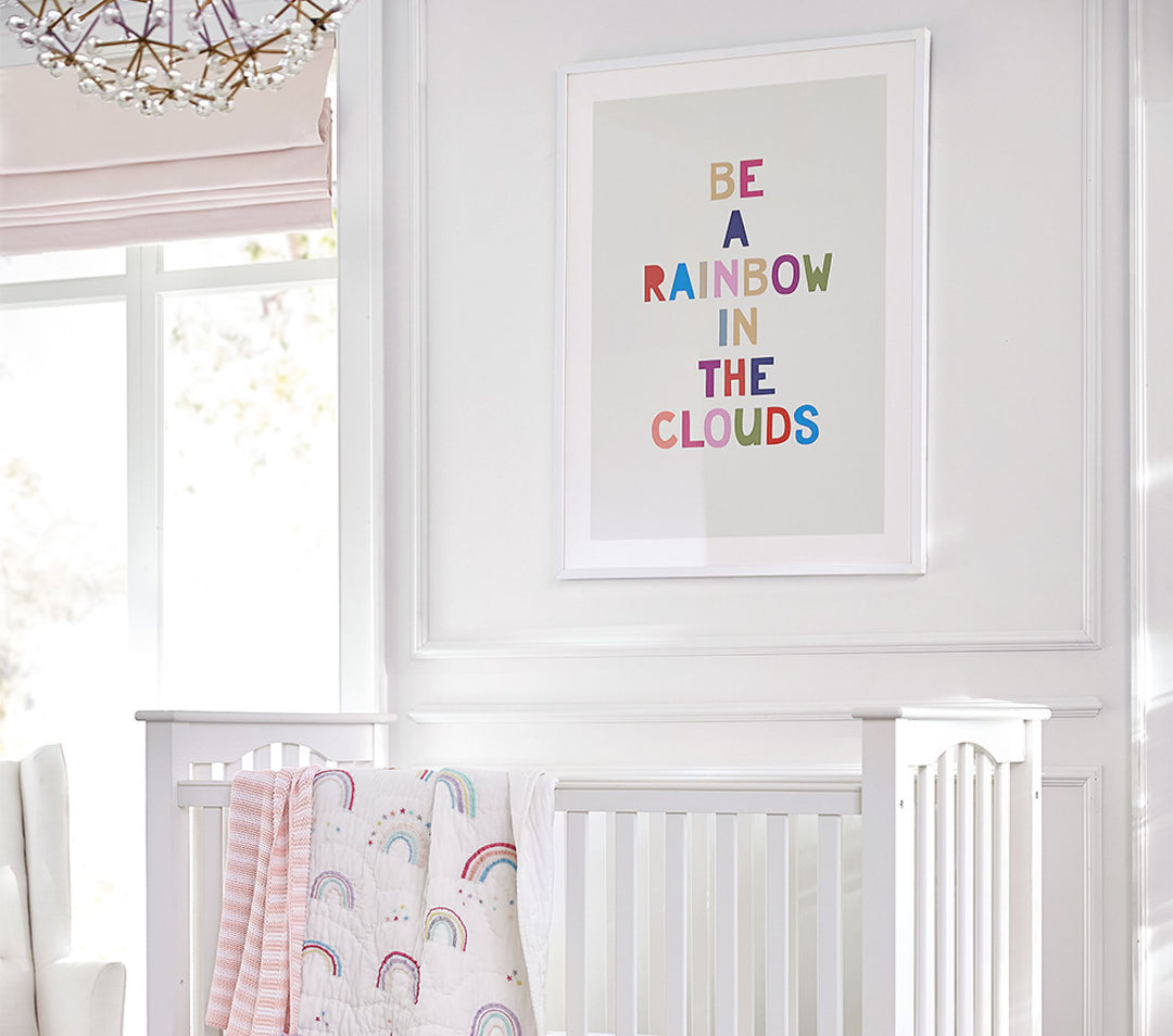 Minted Rainbow In A Cloud Wall Art By Hanna Mac with Frame-18"x24"