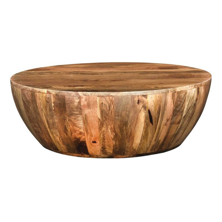 Beliveau Solid Wood Drum Coffee Table