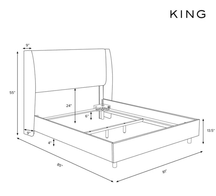 Tilly Upholstered Bed Classic Linen