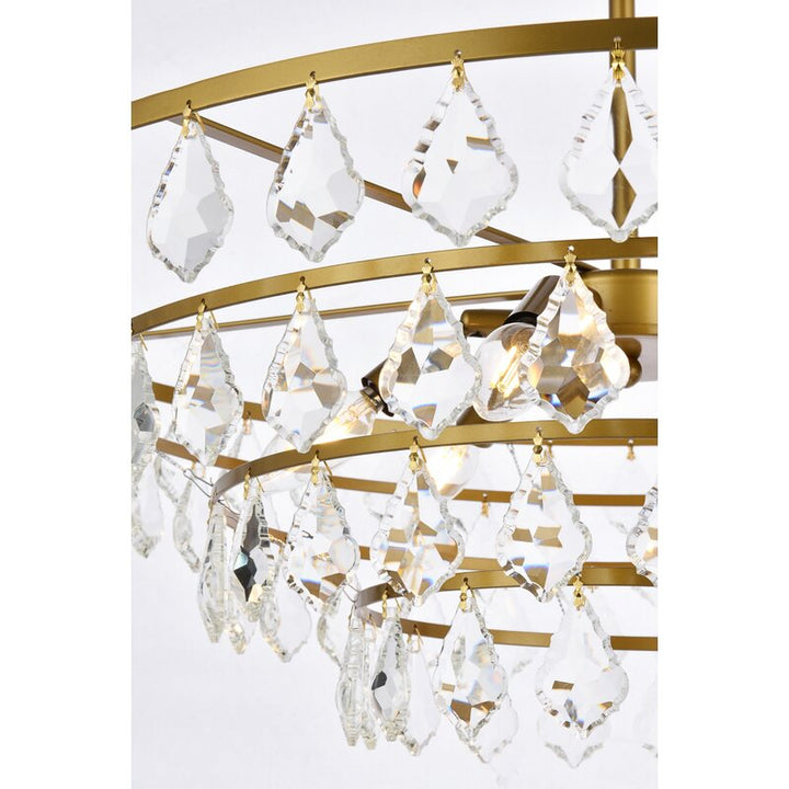 Marina 6 Light Unique Tiered Chandelier with Crystal