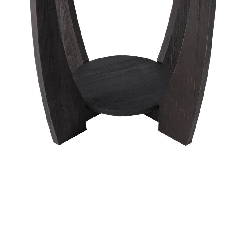 Arch Farmhouse End Table with Storage Shelf