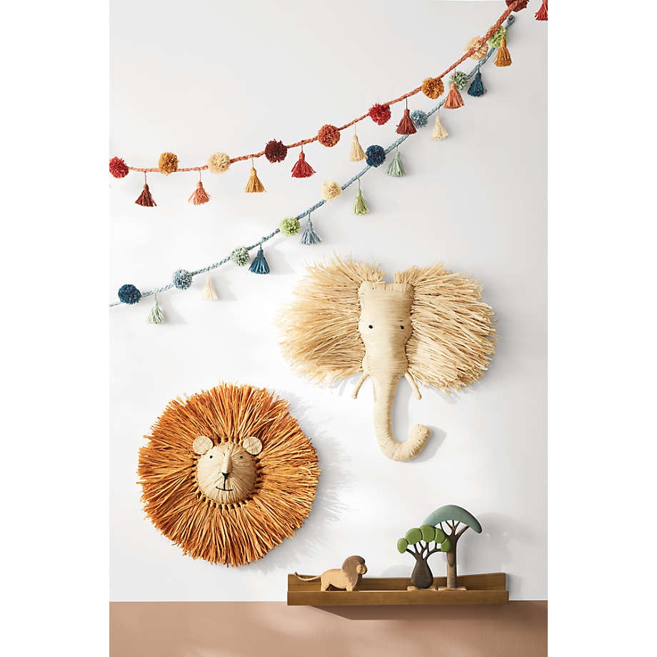 All Across Africa Blue Pom Pom Garland