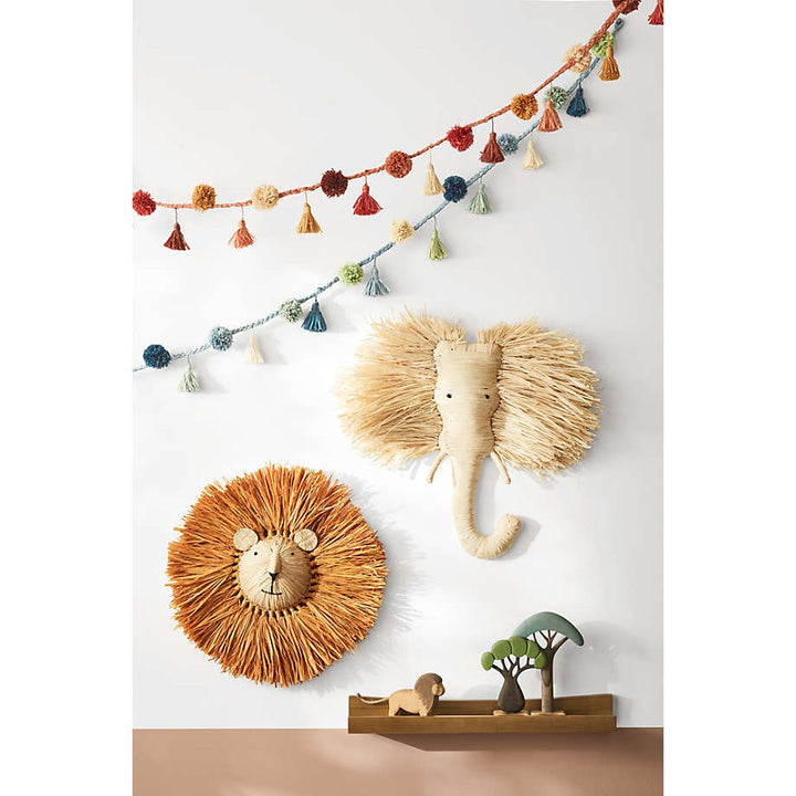 All Across Africa Blue Pom Pom Garland