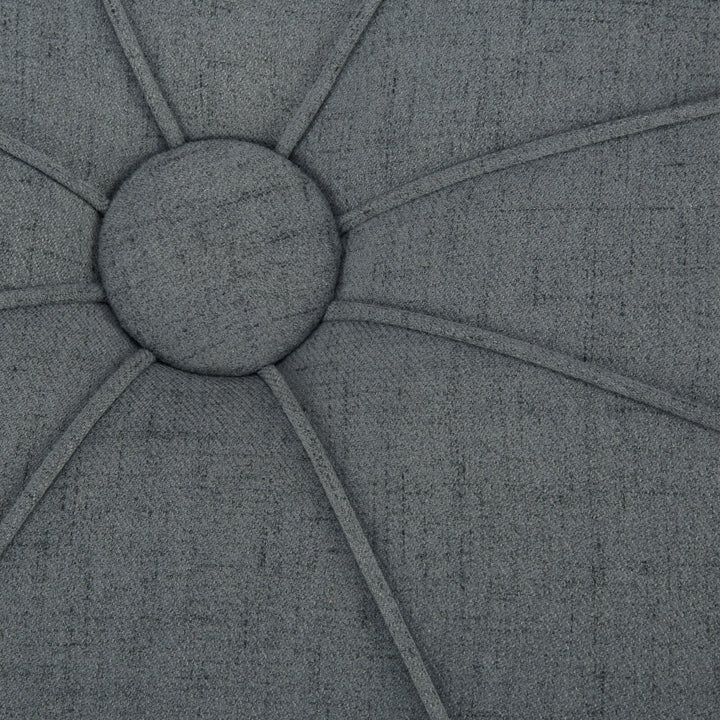 Telly Oval Tufted Cocktail Ottoman