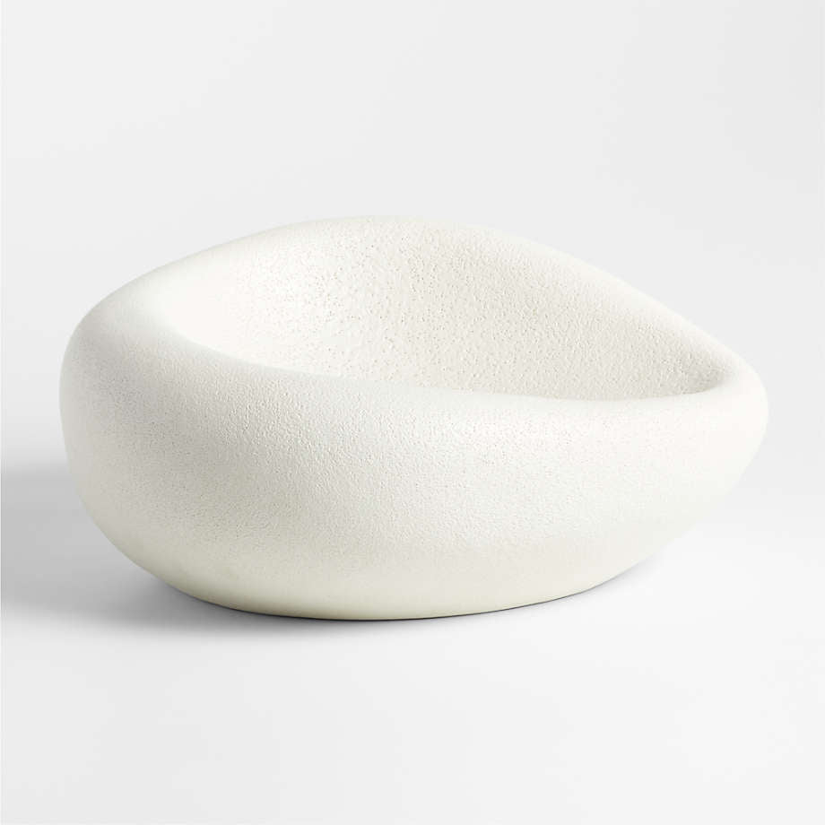 Cirro White Ceramic Centerpiece Bowl 16"