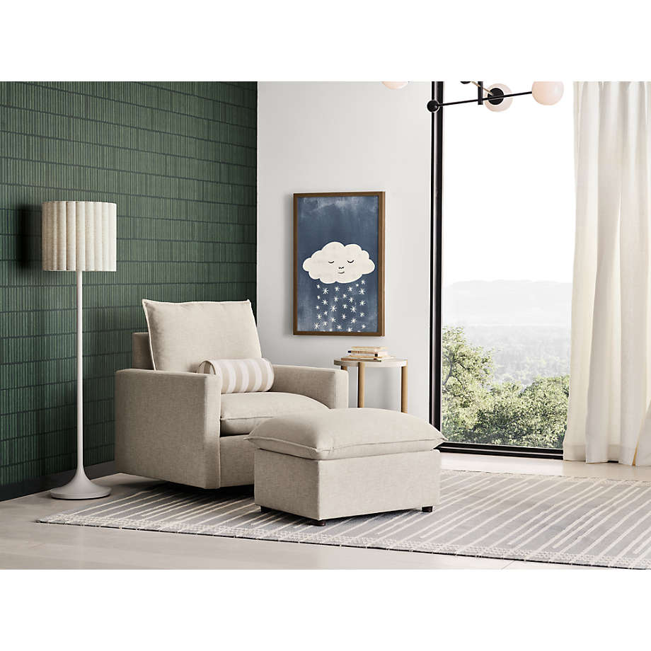 Harbour Natural Flange Nursery Swivel Glider Chair