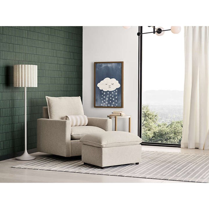 Harbour Natural Flange Nursery Swivel Glider Chair