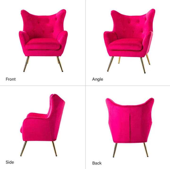 Avianna 29.25" Wide Tufted Polyester Wingback Chair