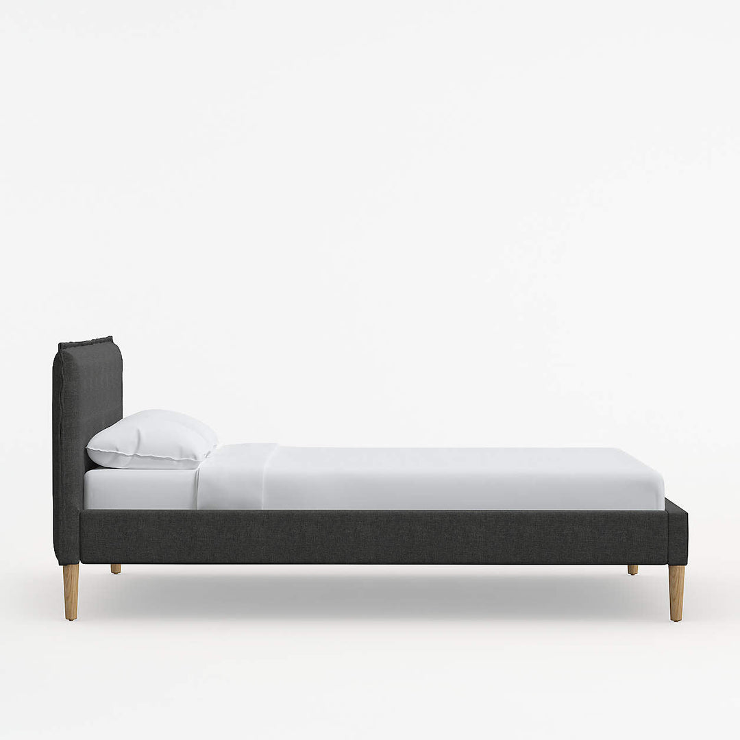 Lane California King Linen Charcoal Low Profile Bed