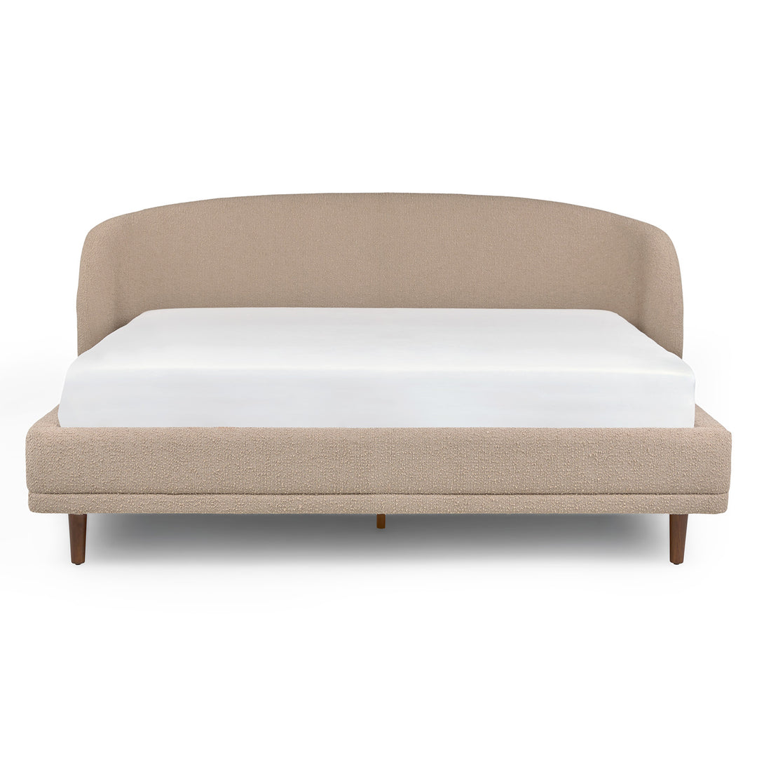 Kayra Lunaria Sandstone Bouclé King Bed