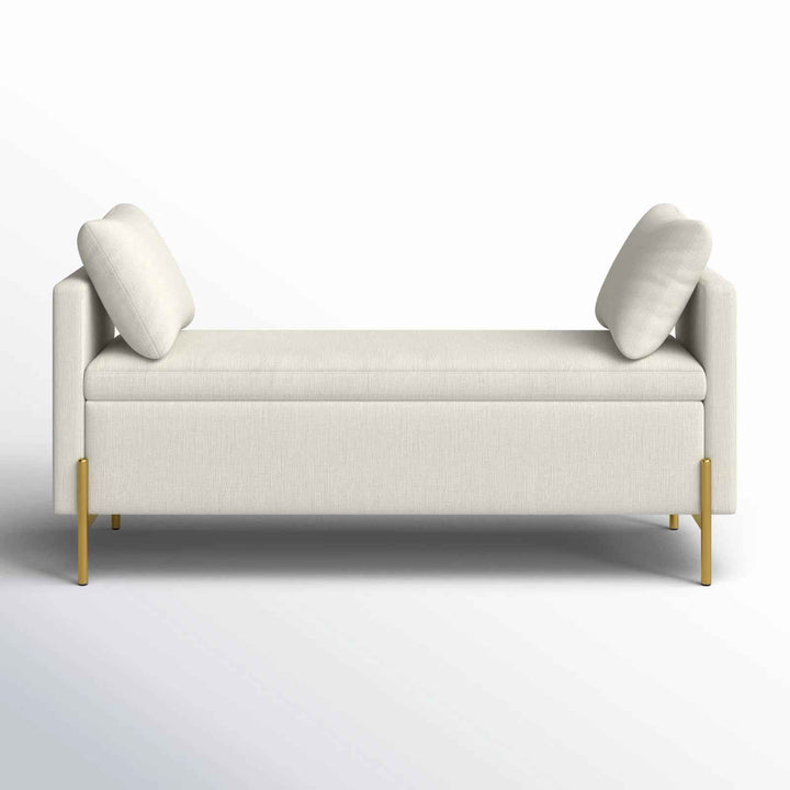 Louvenia Upholstered Flip Top Bench