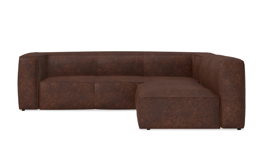 Cigar Rawhide Brown Reversible Sectional