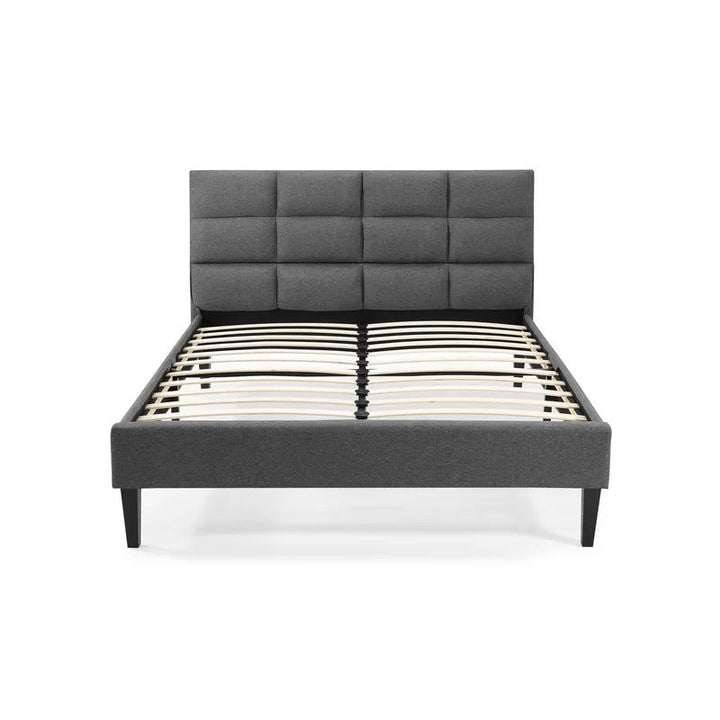 Furniture Queen Tufted Upholstered Low Profile Platform Bed