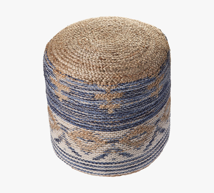 Azul Woven Jute Pouf