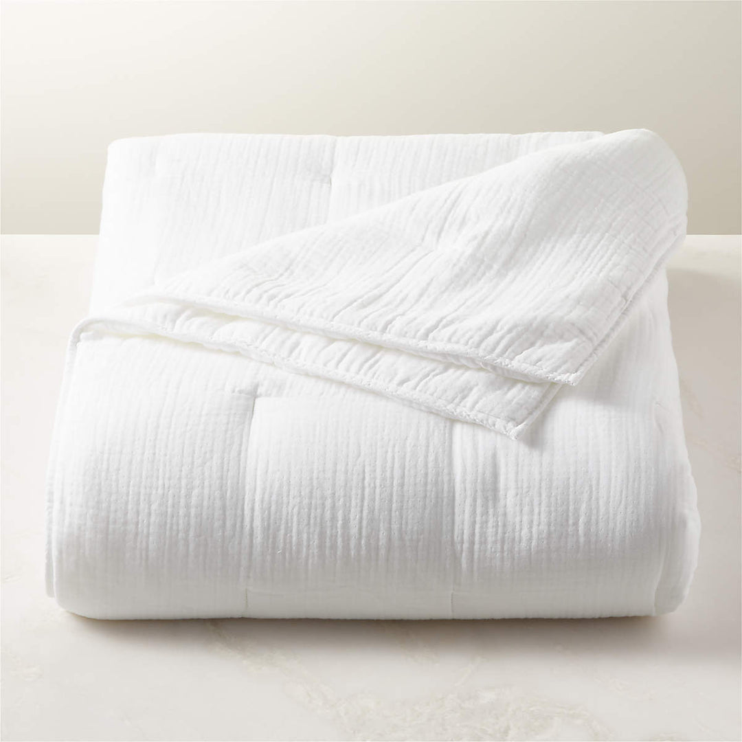Alto White Organic Cotton Quilt - King