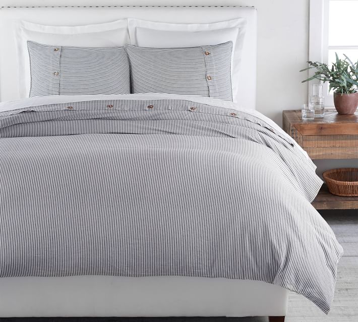 Wheaton Striped Linen Cotton Duvet-King