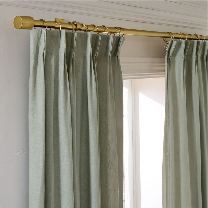 Pleated European Flax Linen Blackout Curtain