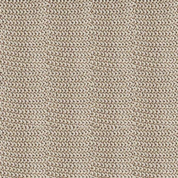Organic Cotton Sand Beige Chunky Knit Bed Throw Blanket