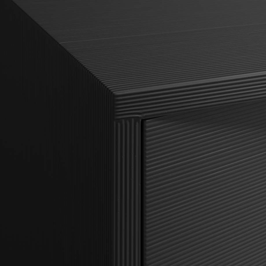 Mataro Black Nightstand with Drawer