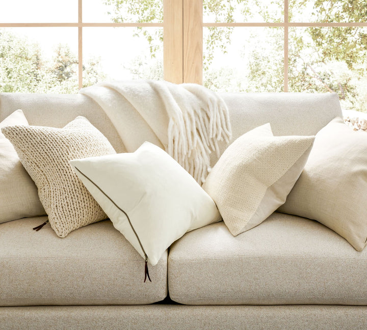 Belgian Linen Pillow Bone No insert 24" x 24"
