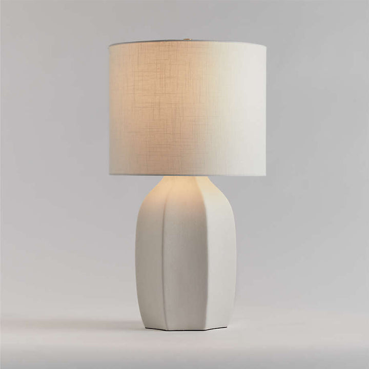 Amaryllis Small White Ceramic Table Lamp