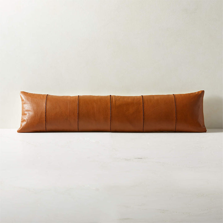 Artigo Brown Leather Pillow-48"x12"