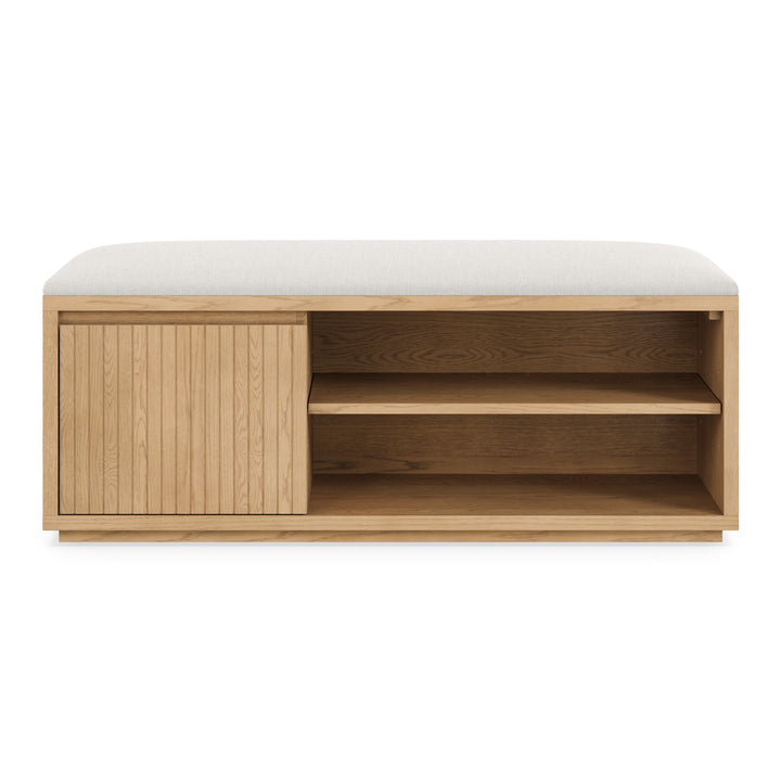 Kouva 47" Bench - Natural Oak and Santolina Gray