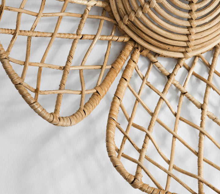 Rattan Flowers Set of 2