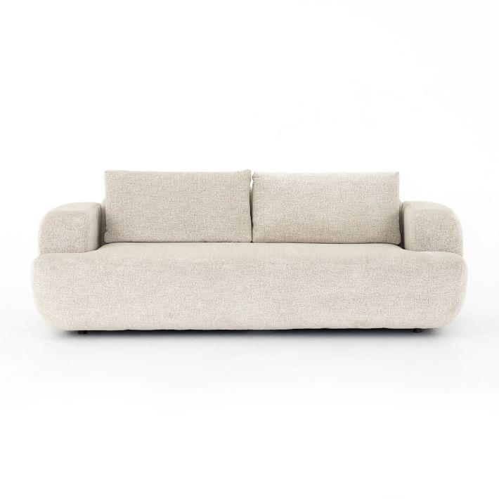Curved Plushtone Sofa