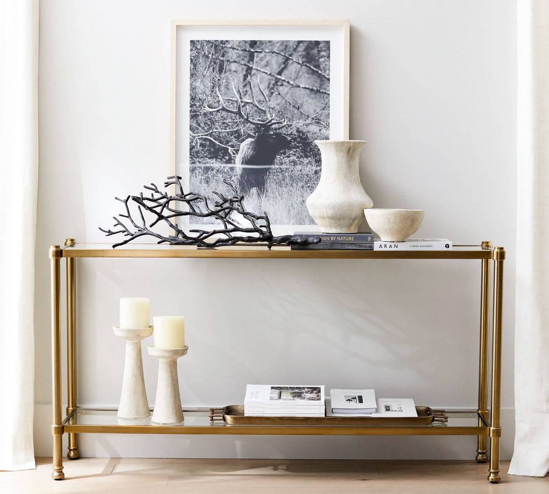 Everson Glass Console Table