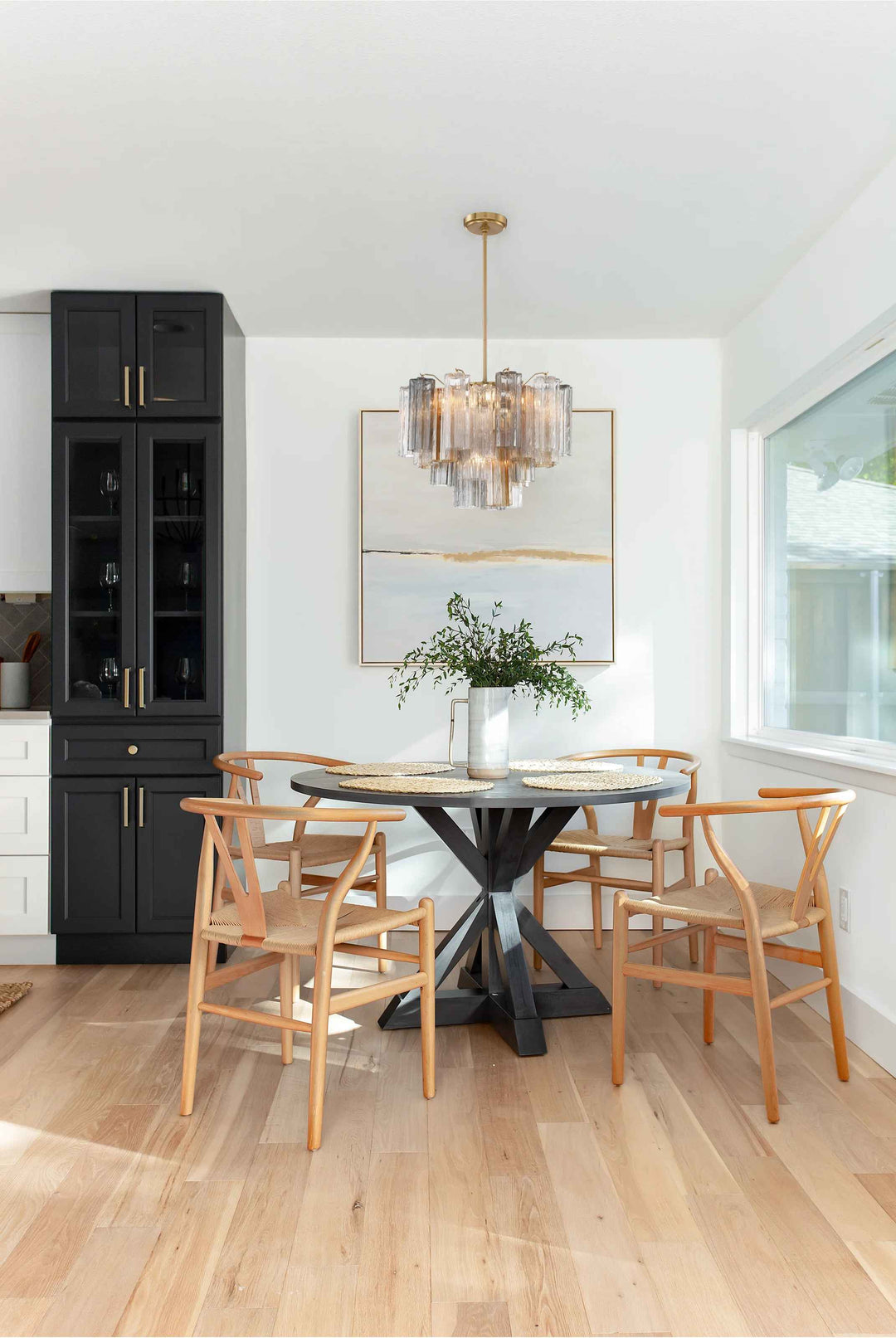 Aged Brass Arras Dimmable Tiered Chandelier