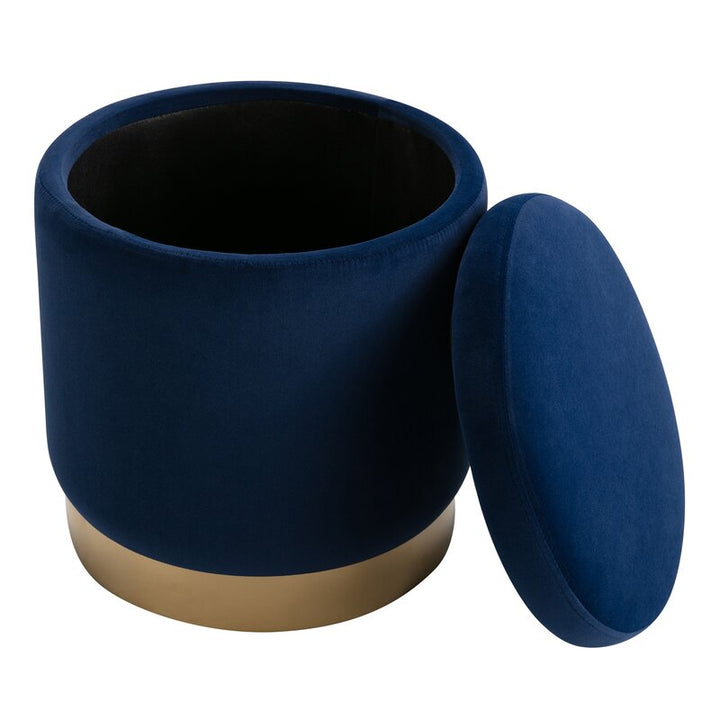 Andromedae 15.4 Velvet Round Storage Ottoman