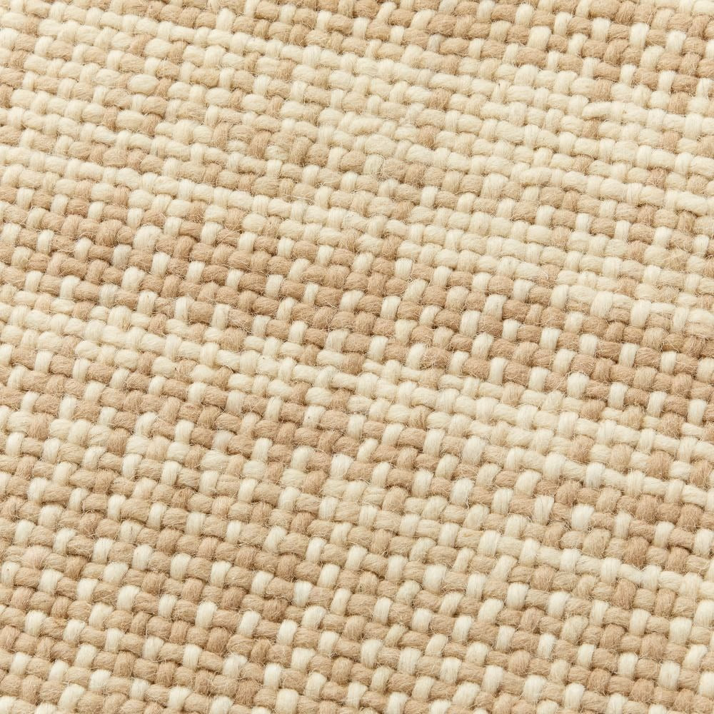 Mid Century Heathered Basketweave Wool Rug-9'x12'
