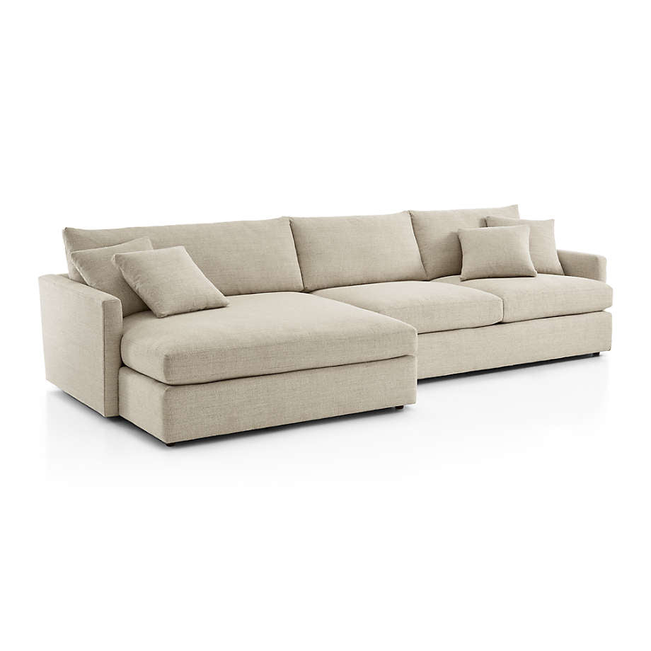 Lounge II Piece Left Arm Double Chaise Sectional Sofa