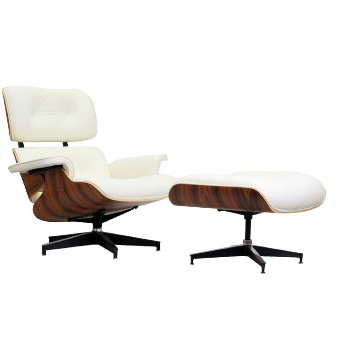 Jolene Swivel Lounge Chair and Ottoman