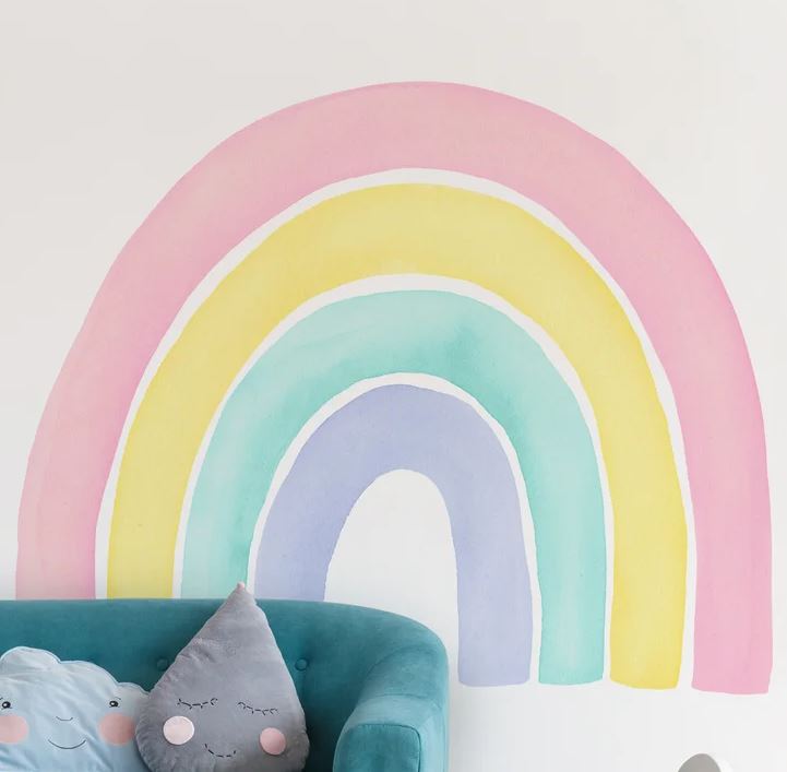 Watercolor Rainbow Wall Decal