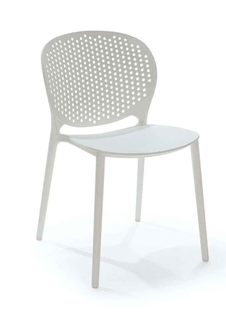 Dot White Dining Chair