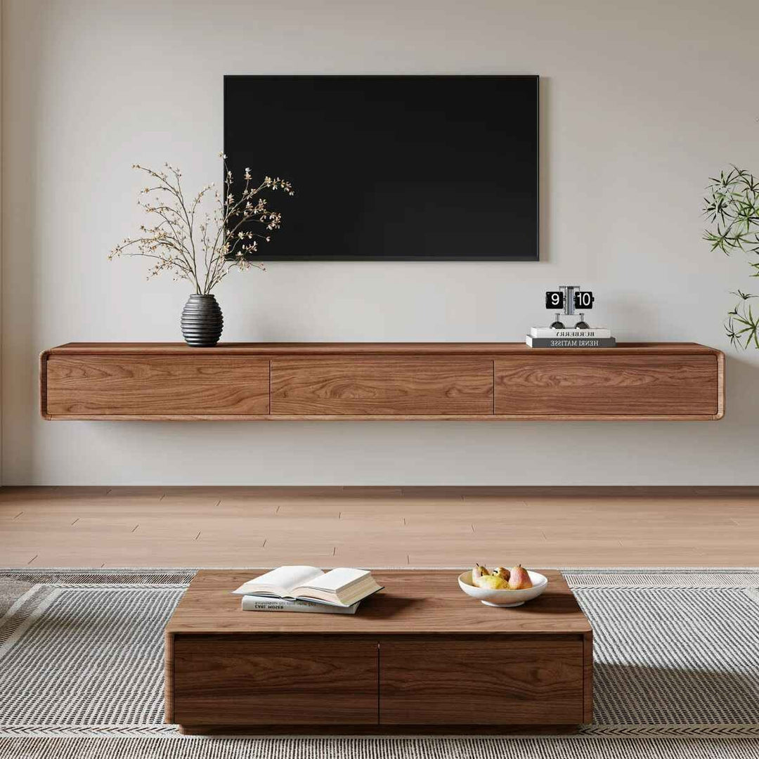 Modern Floating TV Stand Wall Mounted Media Console with Storage